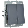 BRITE 2-gang switch with indication for hotels 10А ВС10-2-9-BrM marengo IEK3
