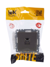 BRITE Розетка компьютерная RJ45 кат.5E РК10-БрШ шампань IEK6