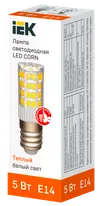 LED lamp CORN 5W 230V 3000K E14 IEK2