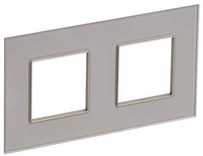 SKANDY Рамка 2-местная SK-F22Sh стекло шампань IEK