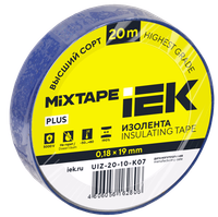 MIXTAPE PLUS Изолента 0,18х19мм синяя 20м IEK