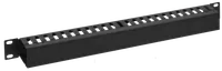 ITK by ZPAS Органайзер кабельный металлический с крышкой 19" 1U 24 слота черный