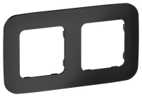 FLITE Рамка 2-местная РУ-2-А-ФлЧ черный IEK