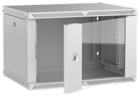 ITK LINEA W Шкаф настенный 6U 600х450мм дверь стекло серый 2.0