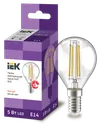 Лампа светодиодная G45 шар прозрачная 5Вт 230В 3000К E14 серия 360° IEK0