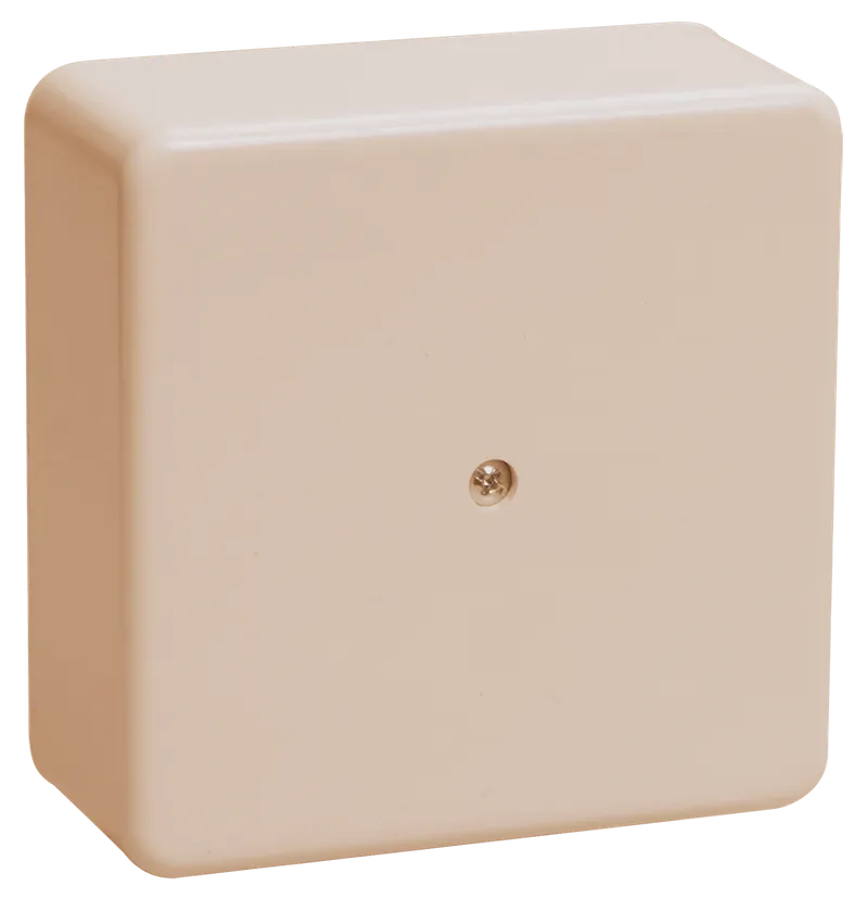 KM41212-02 pull box for surface installation 75x75x20 mm ivory (6 terminal blocks 6mm2)