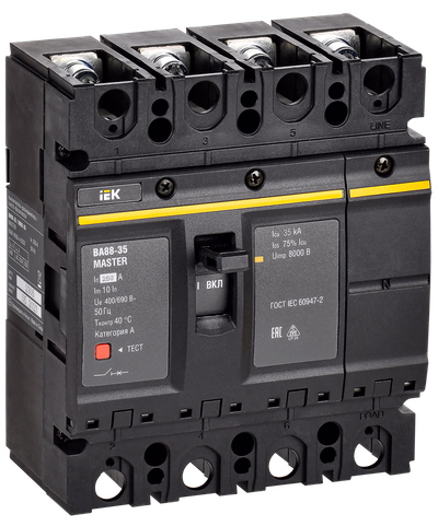 Выключатель автоматический ВА88-35 4P 250А 35кА MASTER IEK