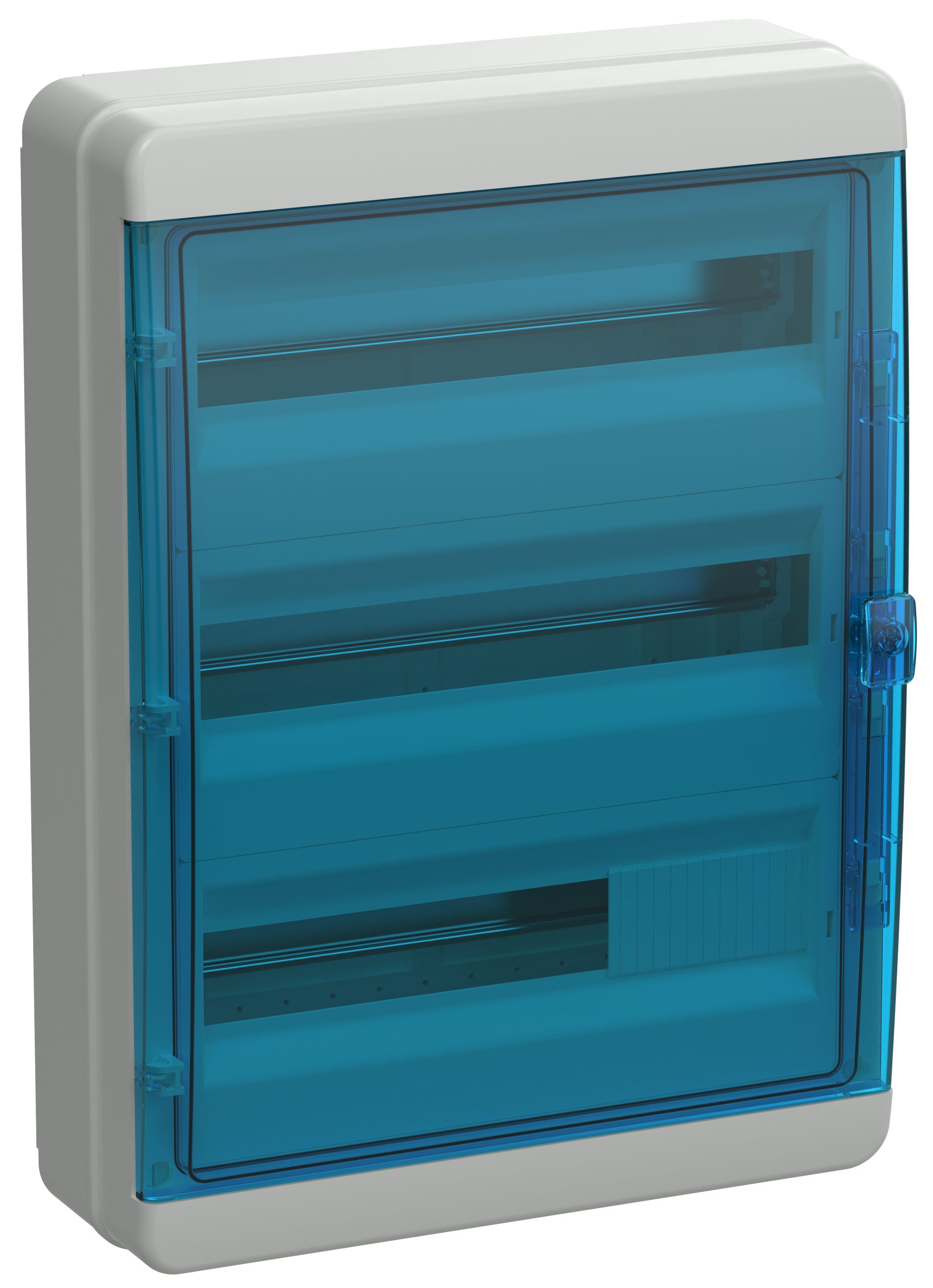 TEKFOR Корпус пластиковый КМПн-54 IP65 синяя прозрачная дверь IEK (TF5-KP72-N-54-65-K03-K07)