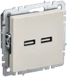 BRITE USB socket A+A 5V 3.1A RYU10-1-BrKr beige IEK0