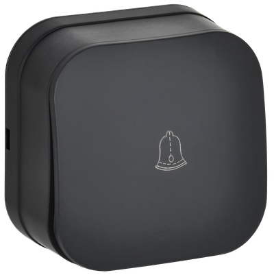 GLORY Выключатель 1-клавишный для открытой установки самовозвратный 10А ВСс20-1-0-ХЧм черный матовый IEK