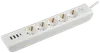 MODERN Удлинитель У05В 5 мест с заземляющим контактом 2м 3х1мм2 16А/250В USBх4 белый IEK0