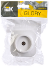 GLORY Розетка для открытой установки TV РТВ20-ХБ белый IEK1