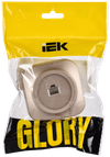 GLORY Розетка для открытой установки телефонная RJ11 РТ20-ХШм шампань матовый IEK1