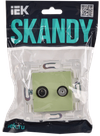 SKANDY Розетка двойная TV+SAT SK-A13G мятный IEK1