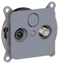 FLITE Розетка 2-местная TV+SAT экранированная оконечная РТВс-2-1-1-ФлМ маренго IEK