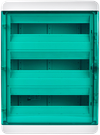 TEKFOR Корпус пластиковый КМПн-54 IP65 зеленая прозрачная дверь IEK2