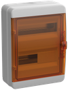 TEKFOR Корпус пластиковый КМПн-24 IP65 оранжевая прозрачная дверь IEK0