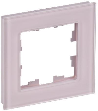 BRITE Рамка 1-местная РУ-1-2-Бр стекло розовый матовый IEK