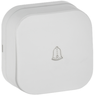 GLORY Выключатель 1-клавишный для открытой установки самовозвратный 10А ВСс20-1-0-ХБм белый матовый IEK