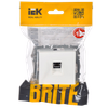 BRITE Розетка компьютерная RJ45 кат.5E РК10-БрБ белый IEK1