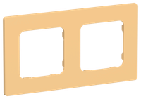 FLITE Рамка 2-местная РУ-2-К-ФлЗ золотарник IEK