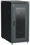 ITK LINEA N Шкаф сетевой 19" 24U 600х1000мм стеклянная передняя дверь черный0