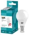 Лампа светодиодная G45 шар 3Вт 230В 4000К E14 IEK0