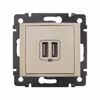 VALENA Розетка USB A+A 15Вт слоновая кость8