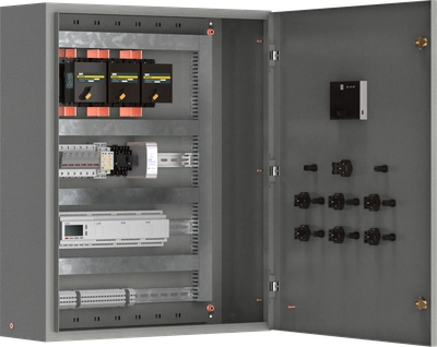 Система АВР одной группы потребителей от двух независимых источников с переключением на ДГУ на ВА88 управление электроприводом ЭП32/33 с системой управления 24В DC
