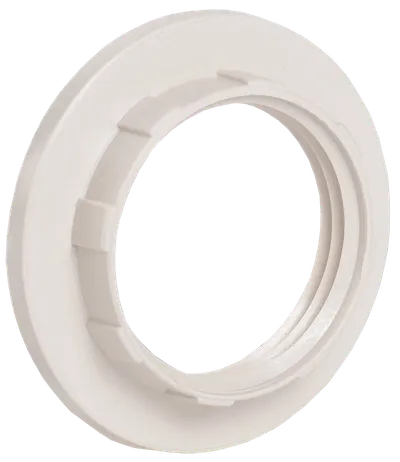 Наружное резьбовое кольцо к патронам предназначено для крепления абажура или плафона.