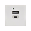 PRIMER РКЮ-25-40-П Розетка USB A+C 5В 4,2А (2 модуля) белая IEK1