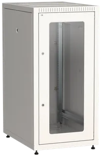 ITK LINEA E Шкаф напольный сетевой 19" 18U 600х800мм стеклянная передняя дверь задняя металлическая серый
