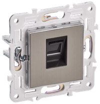 SKANDY Розетка компьютерная RJ45 кат.5E SK-K01N металл никель IEK
