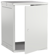 Шкаф настенный 19" 15U 600х650мм металлическая дверь серый GENERICA