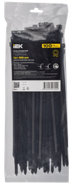 Хомут P6.6 стандартный чёрный 7,6х300мм 100шт/упак IEK1