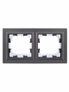 BRITE Рамка 2-местная IP44 РУ-2-БрС-44 сталь IEK1
