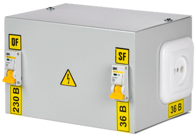 Step-down transformer box YATP-0,25 220/36-2 36 IP30