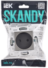 SKANDY Розетка без заземления с защитными шторками 10А SK-R01N металл никель IEK1