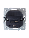 BRITE Розетка 1-местная с заземлением с защитными шторками 16А с USB A+A 5В 2,1А РЮш10-1-БрЧ черный IEK3