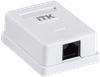 ITK Настенная информационная розетка RJ45 8P8C кат.5E UTP 1-порт белая0