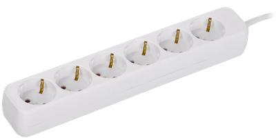 UMA Удлинитель У06 6 мест 2P+PE 5м 3х1мм2 10А белый IEK