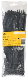 Clamp 7,6x350mm nylon black (100pcs.) IEK1