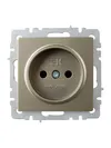 BRITE Socket without ground without shutters 10A PC10-1-0-BrCh champagne IEK1
