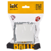 BRITE Розетка 1-местная с заземлением с защитными шторками и крышкой 16А IP20 РСбш10-3-БрБ белый IEK1