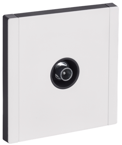 FORTE&PIANO TV socket through passage FP229M metal white IEK