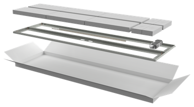 ITK Дверь перфорированная двустворчатая для шкафа LINEA N 38U 600мм серая