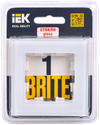 BRITE Рамка 1 -местная РУ-1-2-БрБ стекло белый IEK1