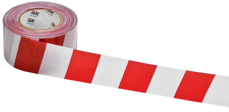 Signal protective tape LO-250 (75mm-50mkm) red-white 250m IEK