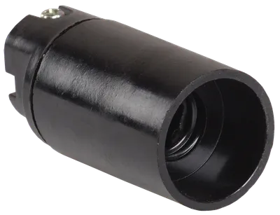 PKV14-04-k01 Suspension Carbolite socket , E14, black (50 pcs.), with an individual sticker, IEK