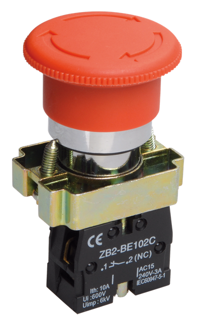 Control button LAY5-BS542 "Mushroom" emergency fixed positions IEK